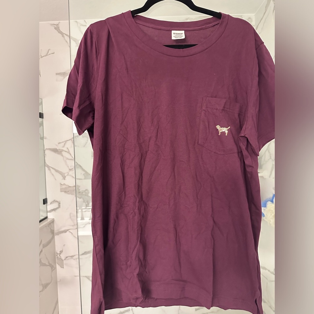 Victoria Secret pink bling tee size L